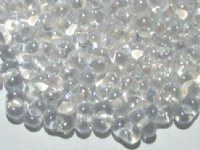25 grams of 3x7mm White Lined Crystal Lustre Farfalle Seed Beads